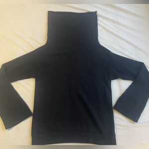 Max Mara black funnel neck sweater.